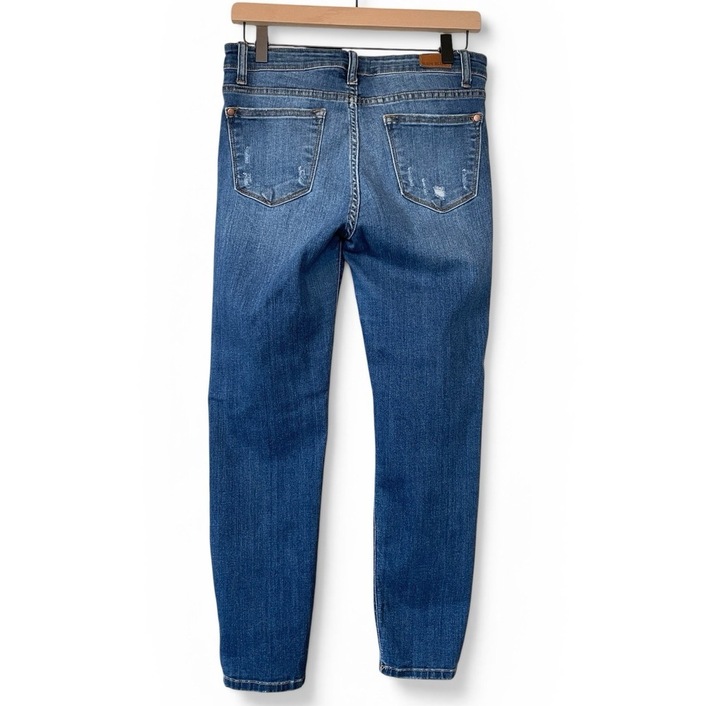 Judy Blue Relaxed Fit Skinny Distressed Denim Jean Womens 9/29 Mid Rise Shredded - Picture 2 of 14